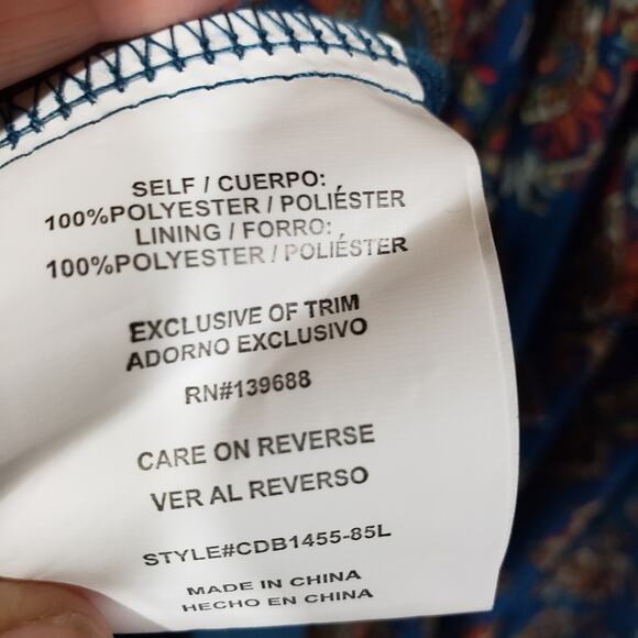 Coco + Jaimeson NWT rough water boho chiffon mini dress woman's size small - Picture 13 of 13